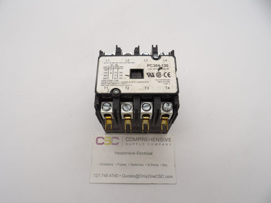 PC304-120 - Hartland Controls 4P Pole 600V Definite Purpose Max 20Hp Contactor W/120V Coil