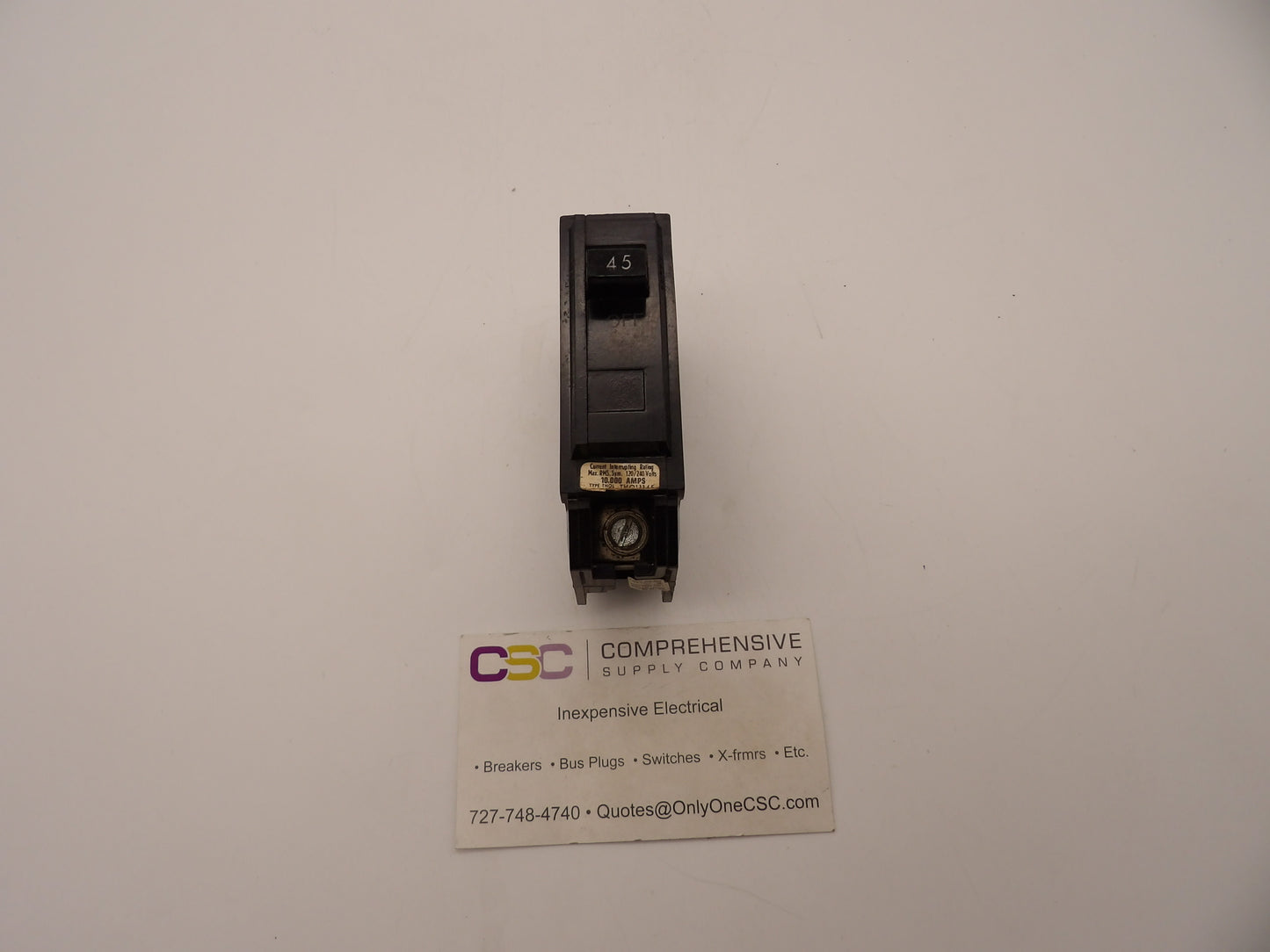 THQL1145 - GE 45A Amp 1P Pole 10kA@120/240V Plug On Circuit Breaker - Older Series