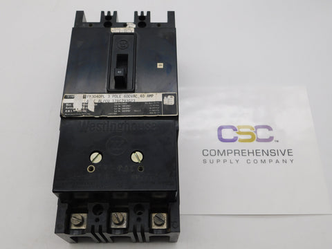 FB3040PL - Westinghouse 40A Amp 3P Pole 200kA@600V Feed Through Circuit Breaker
