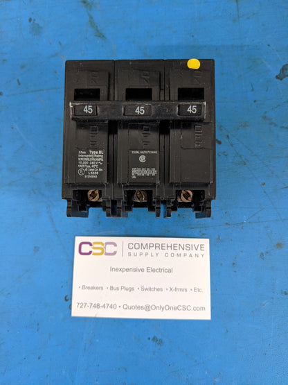 B345 - Siemens 45A Amp 3P Pole 10kA@240V Bolt On Bl Circuit Breaker