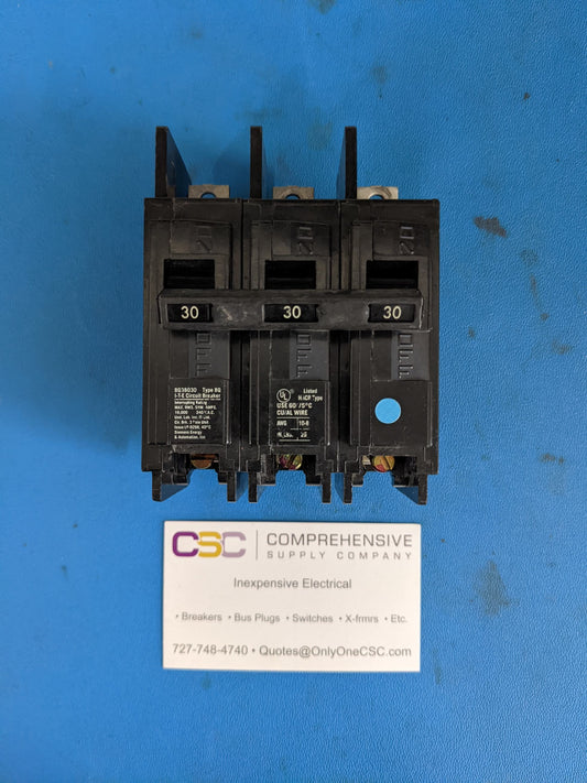 BQ3B030 - Siemens 30A Amp 3P Pole 10kA@240V Bolt On Circuit Breaker