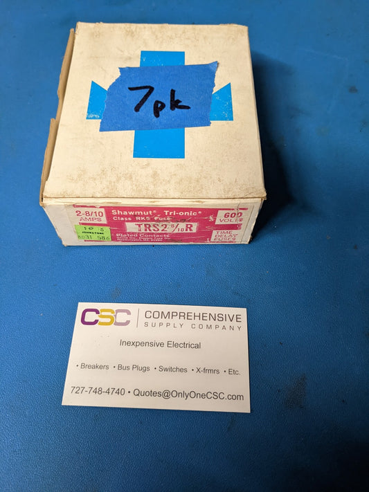 TRS2-8-10-R - Gould 8/10A Amp 600V Class Rk5 Trionic Time Delay Fuse 7Pk