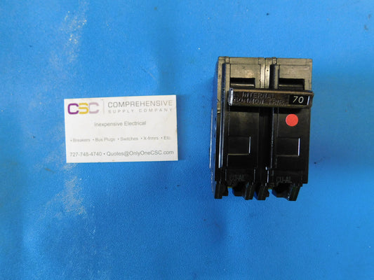 THQL2170 - GE 70A Amp 2P Pole 10kA@120/240V Plug On Circuit Breaker - Older Series