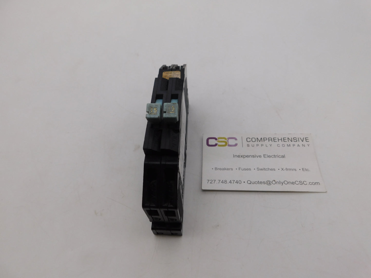 RC38-15 - Zinsco 15/15A Amp 2X1P Pole 10kA@120/240V Plug On Duplex Circuit Breaker
