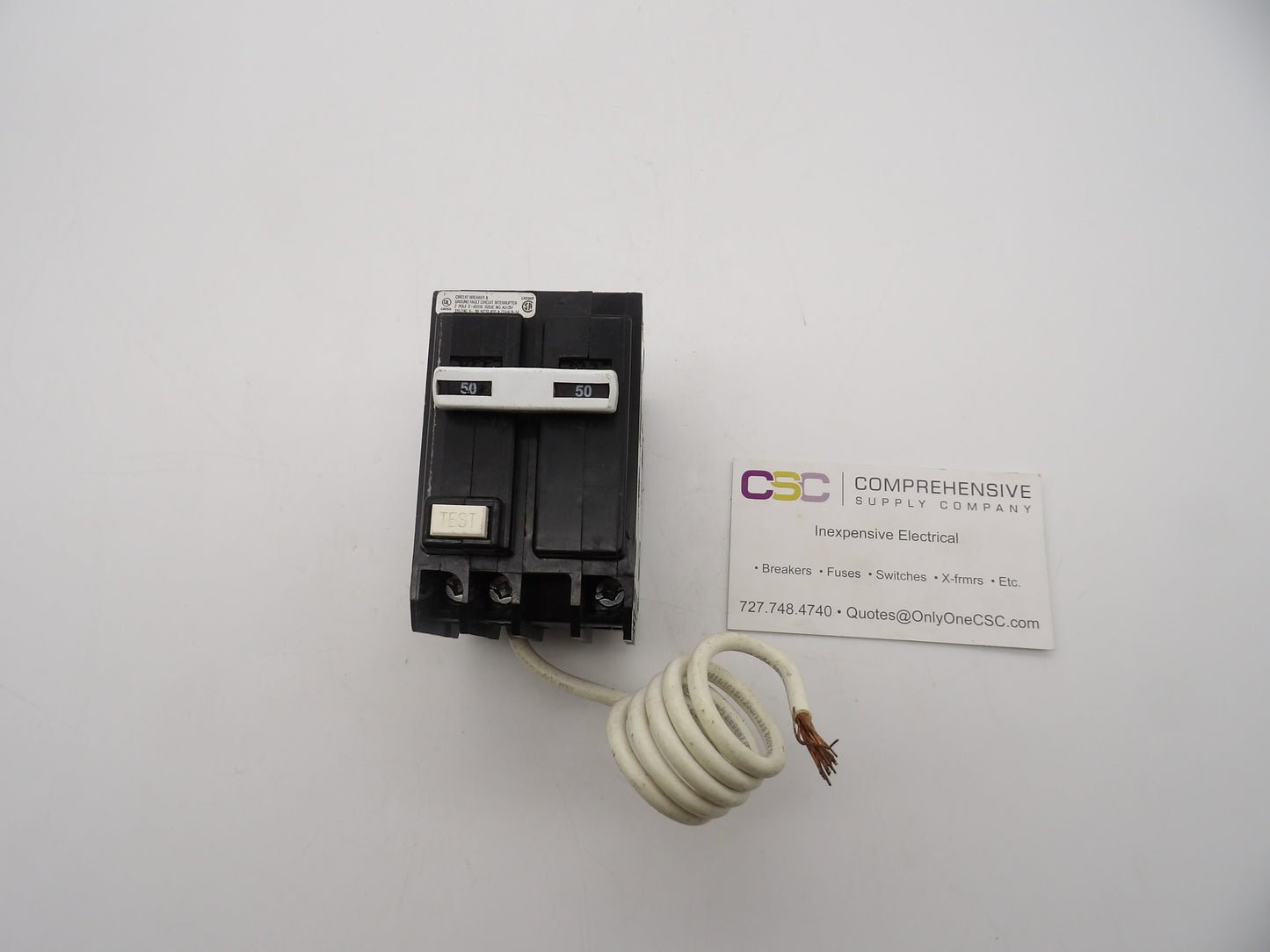 QBGFT2050 - Eaton 50A Amp 2P Pole 10kA@120/240V Bolt On Ground Fault GFCI Quicklag Circuit Breaker