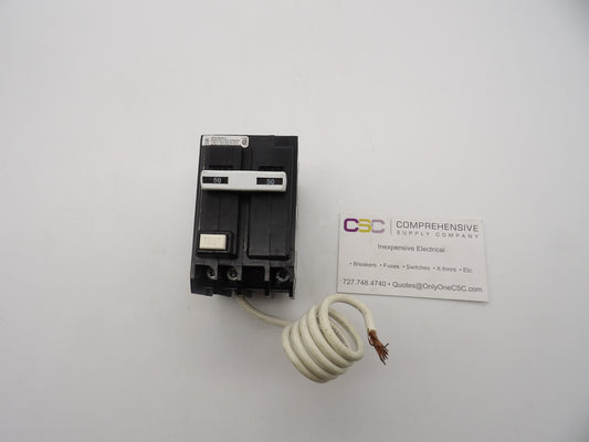 QBGFT2050 - Eaton 50A Amp 2P Pole 10kA@120/240V Bolt On Ground Fault GFCI Quicklag Circuit Breaker