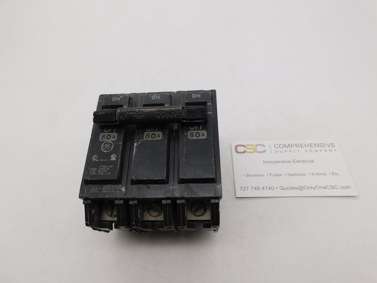 THQB32080 - GE 80A Amp 3P Pole 10kA@240V Bolt On Circuit Breaker