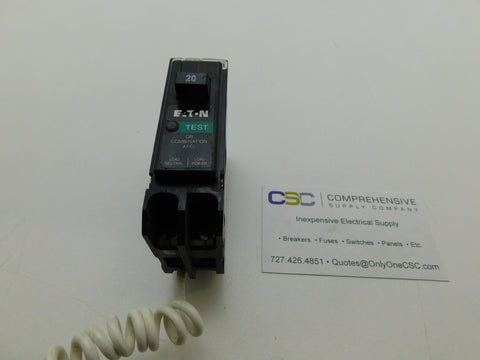 QB1020CAF - Eaton 20A Amp 1P Pole 10kA@120V Bolt-On Combo Arc Fault AFCI Circuit Breaker