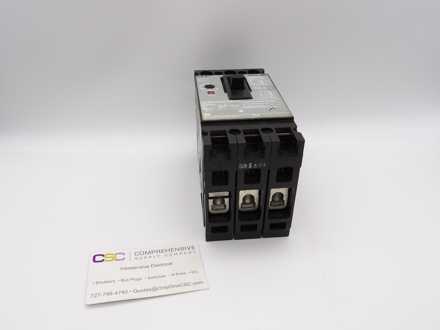 ED63A030 - Siemens 30A Amp 3P Pole 600V 25kA@480V Bolt On Circuit Breaker W/Gray Label