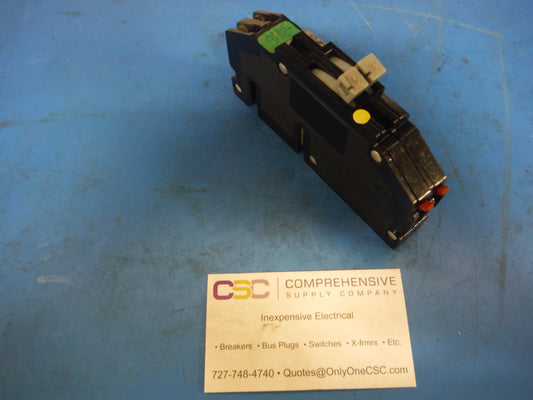 RC38-15 - Zinsco 15/15A Amp 2X1P Pole 10kA@120/240V Plug On Duplex Circuit Breaker W/Tab Termination