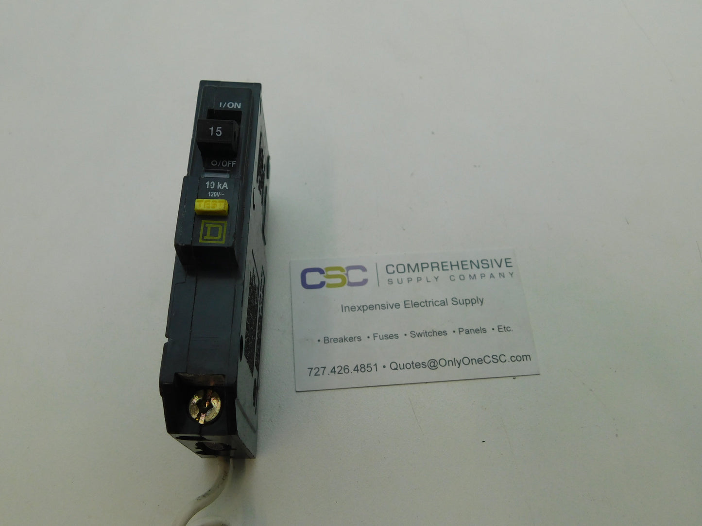 QOB115GFI - Square D 15A Amp 1P Pole 10kA@120V Bolt On Ground Fault GFCI Circuit Breaker