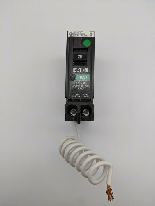 BRCAF120 - Eaton 20A Amp 1P Pole 10kA@120V Plug On Arc Fault AFCI Circuit Breaker