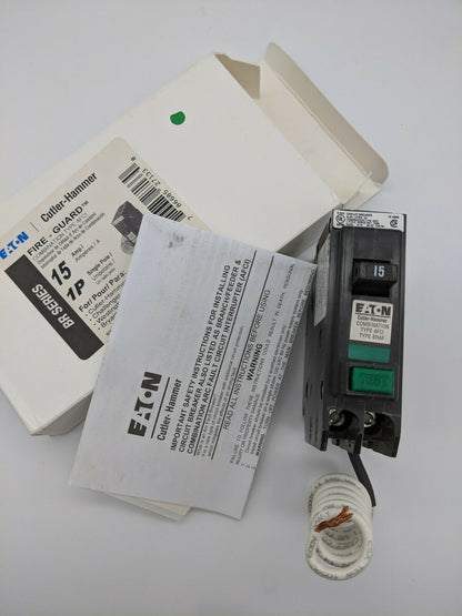 BRC115CAFA - Cutler Hammer 15A Amp 1P Pole 10kA@120V Plug On Arc Fault AFCI Circuit Breaker