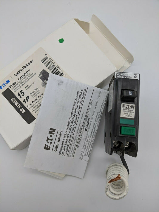 BRC115CAFA - Cutler Hammer 15A Amp 1P Pole 10kA@120V Plug On Arc Fault AFCI Circuit Breaker