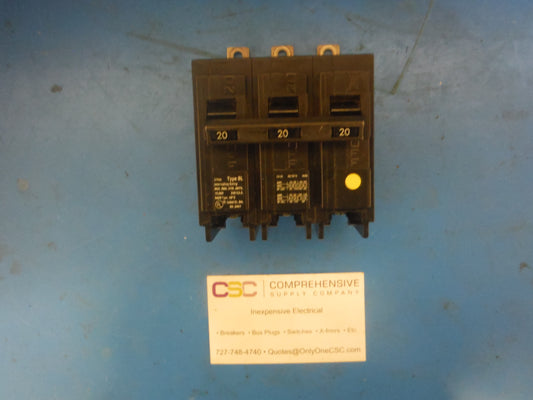 B320 - Siemens 20A Amp 3P Pole 10kA@240V Bolt On Circuit Breaker - Older Series