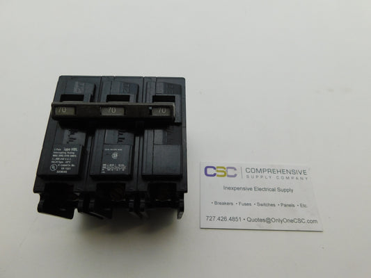 B370HH - Siemens 70A Amp 3P Pole 65kA@240V Bolt On Circuit Breaker