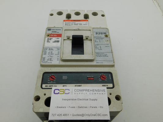 DK2300W - Cutler Hammer 300A Amp 2P Pole 65kA@240V Feed Through Circuit Breaker W/300A Kt2300T Trip