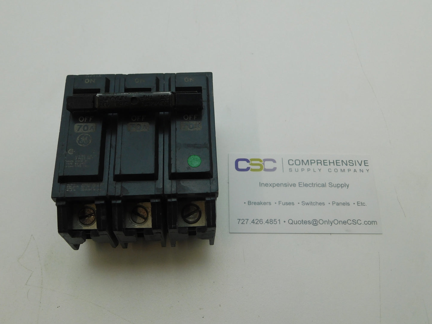 THQL32070 - GE 70A Amp 3P Pole 10kA@240V Plug On Circuit Breaker