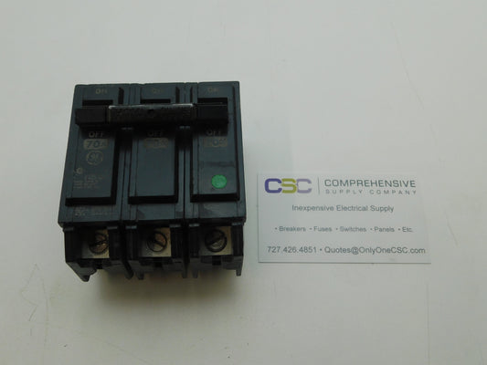 THQL32070 - GE 70A Amp 3P Pole 10kA@240V Plug On Circuit Breaker