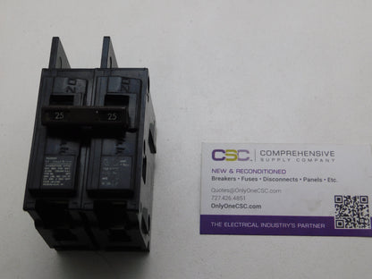 BQ2B025 - Siemens 25A Amp 2P Pole 10kA@120/240V Bolt On Circuit Breaker