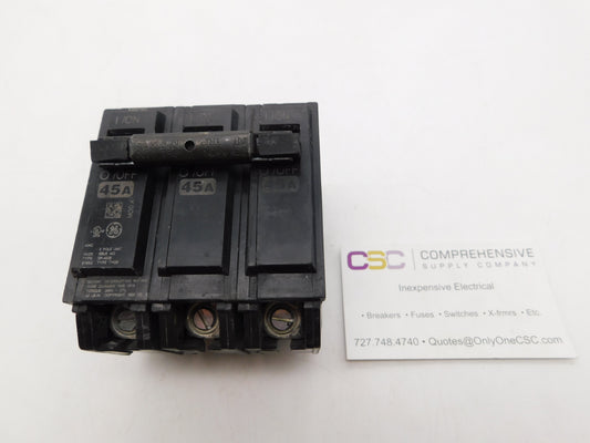 THQB32045 - GE 45A Amp 3P Pole 10kA@240V Bolt On Circuit Breaker