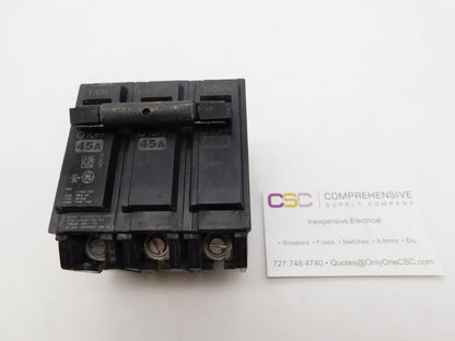 THQB32045 - GE 45A Amp 3P Pole 10kA@240V Bolt On Circuit Breaker