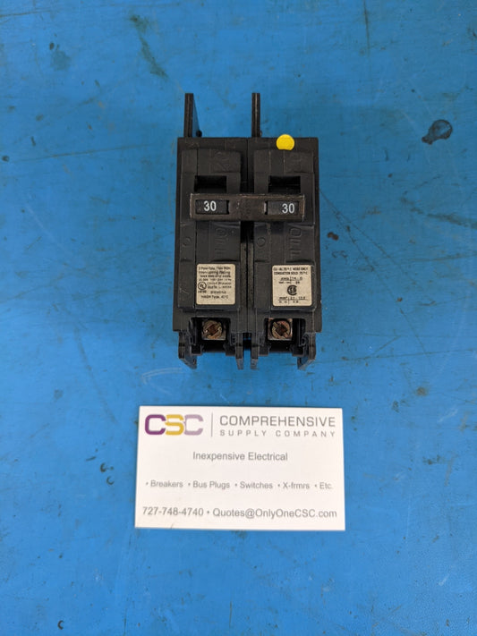 BQ2B030H - Siemens 30A Amp 2P Pole 22kA@120/240V Bolt On Bqh Circuit Breaker