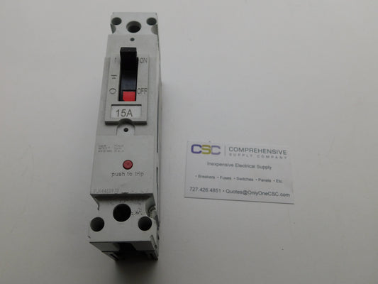 FBV16TE015RV - GE 15A Amp 1P Pole 600V 35kA@480V Feed Through Record Plus Circuit Breaker