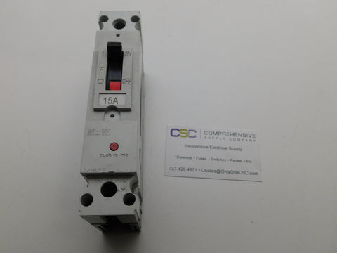 FBV16TE015RV - GE 15A Amp 1P Pole 600V 35kA@480V Feed Through Record Plus Circuit Breaker