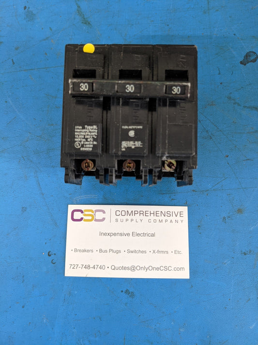 B330 - Siemens 30A Amp 3P Pole 10kA@240V Bolt On Bl Circuit Breaker