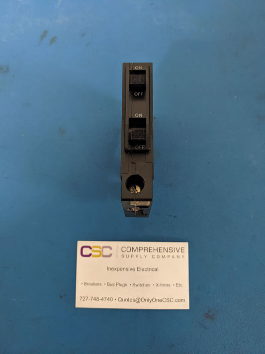 QOT3030 - Square D 30/30A Amp 2X1P Pole 10kA@120/240V Plug On Duplex Circuit Breaker - Older Series