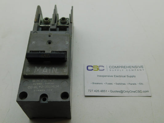 BJ2150 - Bryant 150A Amp 2P Pole 10kA@120/240V Plug On Gray Main Circuit Breaker