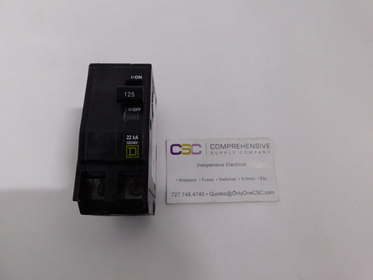 QOB2125VH - Square D 125A Amp 2P Pole 22kA@120/240V Bolt On Circuit Breaker
