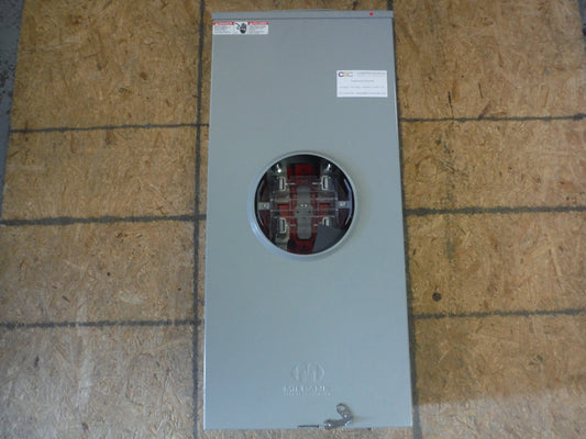 U4363-X-HSP - Milbank 320A Amp 600V Nema 3R 4-Terminal Jaw Oh/Ug Lever Bypass Ringless Meter Socket