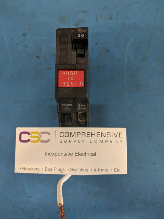 THQB1120GF - GE 20A Amp 1P Pole 10kA@120V Bolt On Ground Fault GFCI Circuit Breaker