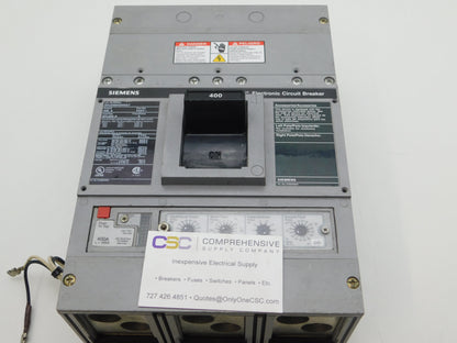 SHJD69400NGT - Siemens 400A Amp 3P Pole 600V 65kA@480V Feed Through Circuit Breaker W/400A Trip