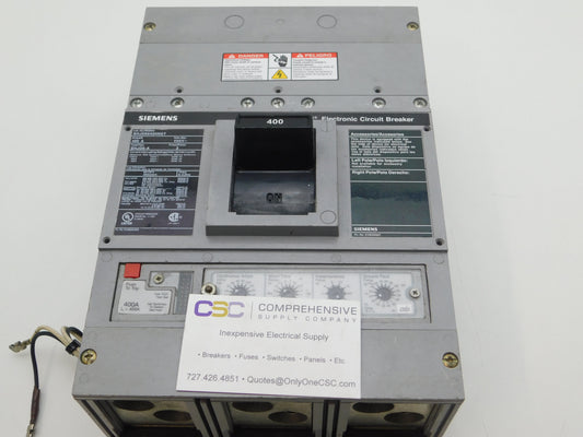SHJD69400NGT - Siemens 400A Amp 3P Pole 600V 65kA@480V Feed Through Circuit Breaker W/400A Trip