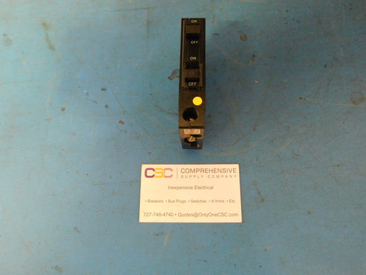 QO1515 - Square D 15/15A Amp 2X1P Pole 10kA@120/240V Plug On Duplex Circuit Breaker - Older Series
