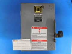 D221N - Square D 30A Amp 2P Pole 7.5Hp 120/240V Nema 1 Fusible Safety Switch