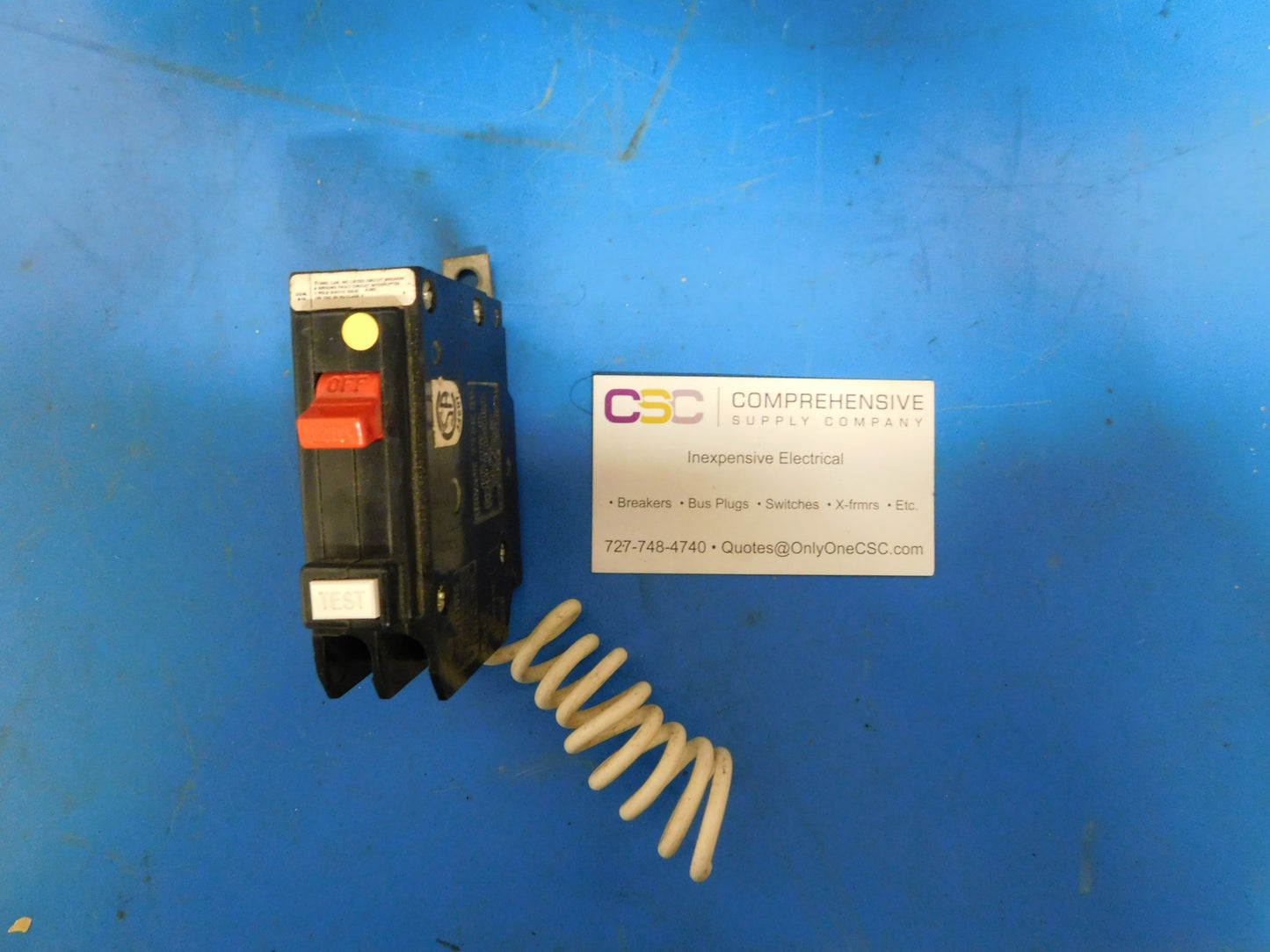 QBGF1020 - Bryant 20A Amp 1P Pole 10kA@120V Bolt On Ground Fault GFCI Circuit Breaker W/Red Handle