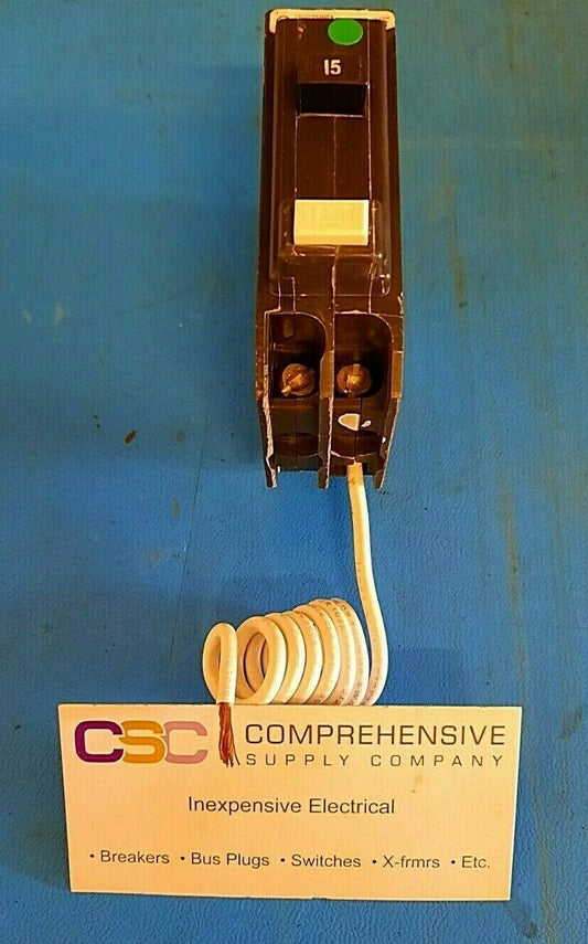 GFTCB115 - Eaton 15A Amp 1P Pole 10kA@120V Plug On Ground Fault GFCI Circuit Breaker