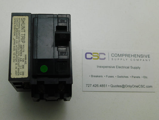 QOB2701021 - Square D 70A Amp 2P Pole 10kA@120/240V Bolt On Black Circuit Breaker W/120/208/240V Shunt Trip