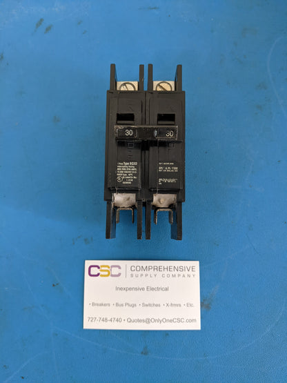 BQ2B030QXD - Siemens 30A Amp 2P Pole 10kA@120/240V Bolt On Circuit Breaker