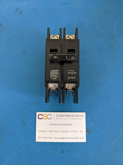 BQ2B030QXD - Siemens 30A Amp 2P Pole 10kA@120/240V Bolt On Circuit Breaker