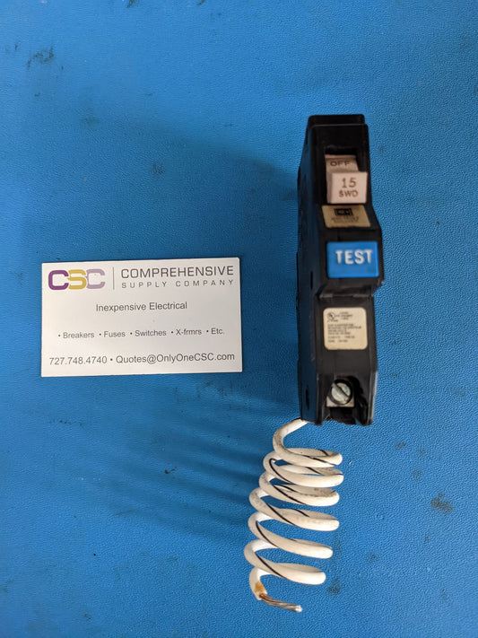 CH115AF - Cutler Hammer 15A Amp 1P Pole 10kA@120V Arc Fault AFCI Circuit Breaker - Older Series