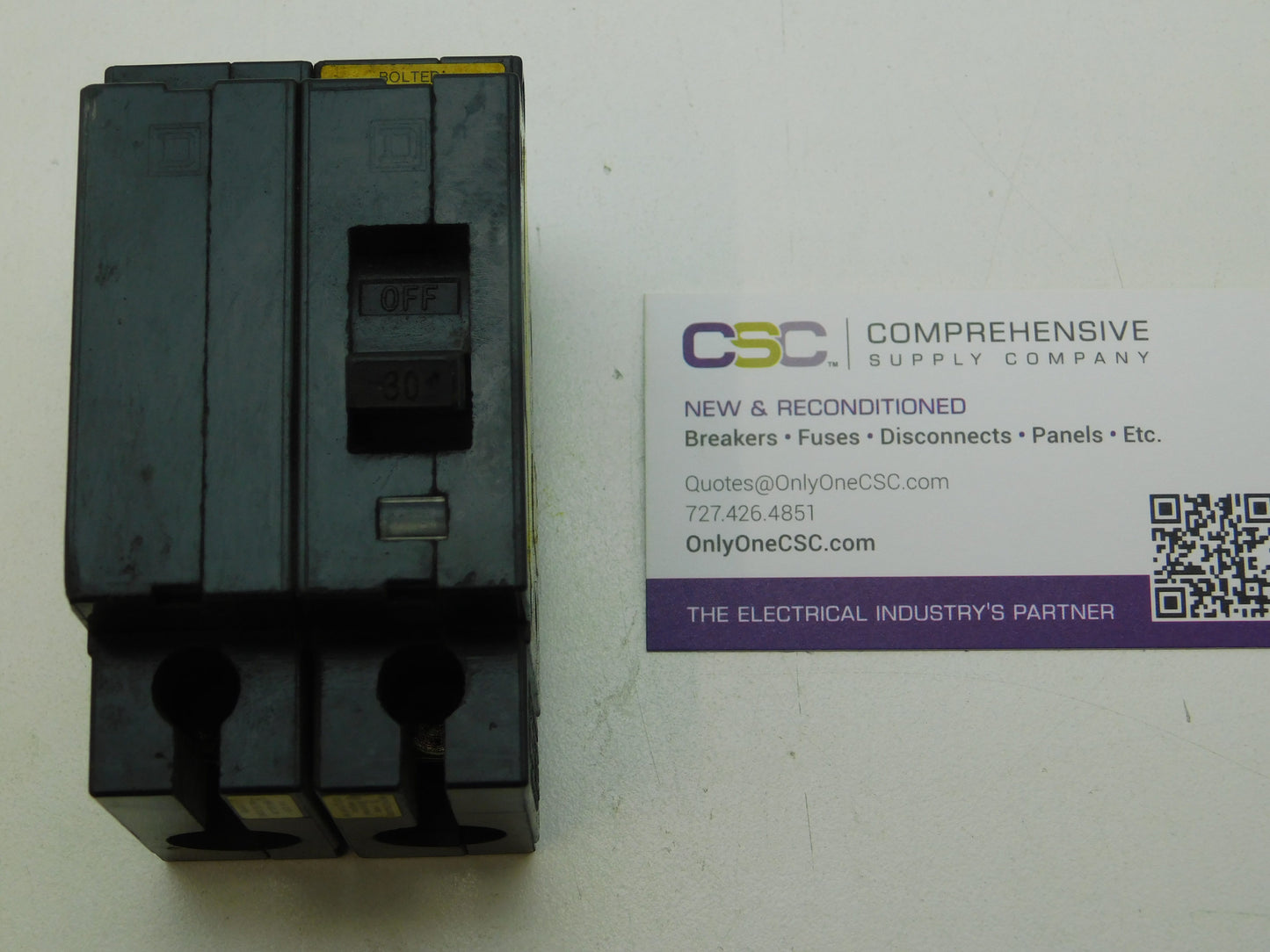 EHB24030 - Square D 30A Amp 2P Pole 14kA@480Y/277V Bolt On Circuit Breaker
