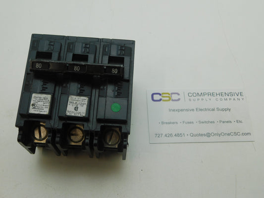 B380 - Siemens 80A Amp 3P Pole 10kA@240V Bolt On Circuit Breaker