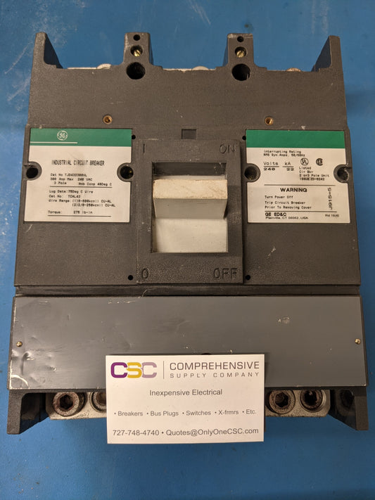TJD432300WL - GE 300A Amp 3P Pole 22kA@240V Feed Thru Tjd Circuit Breaker