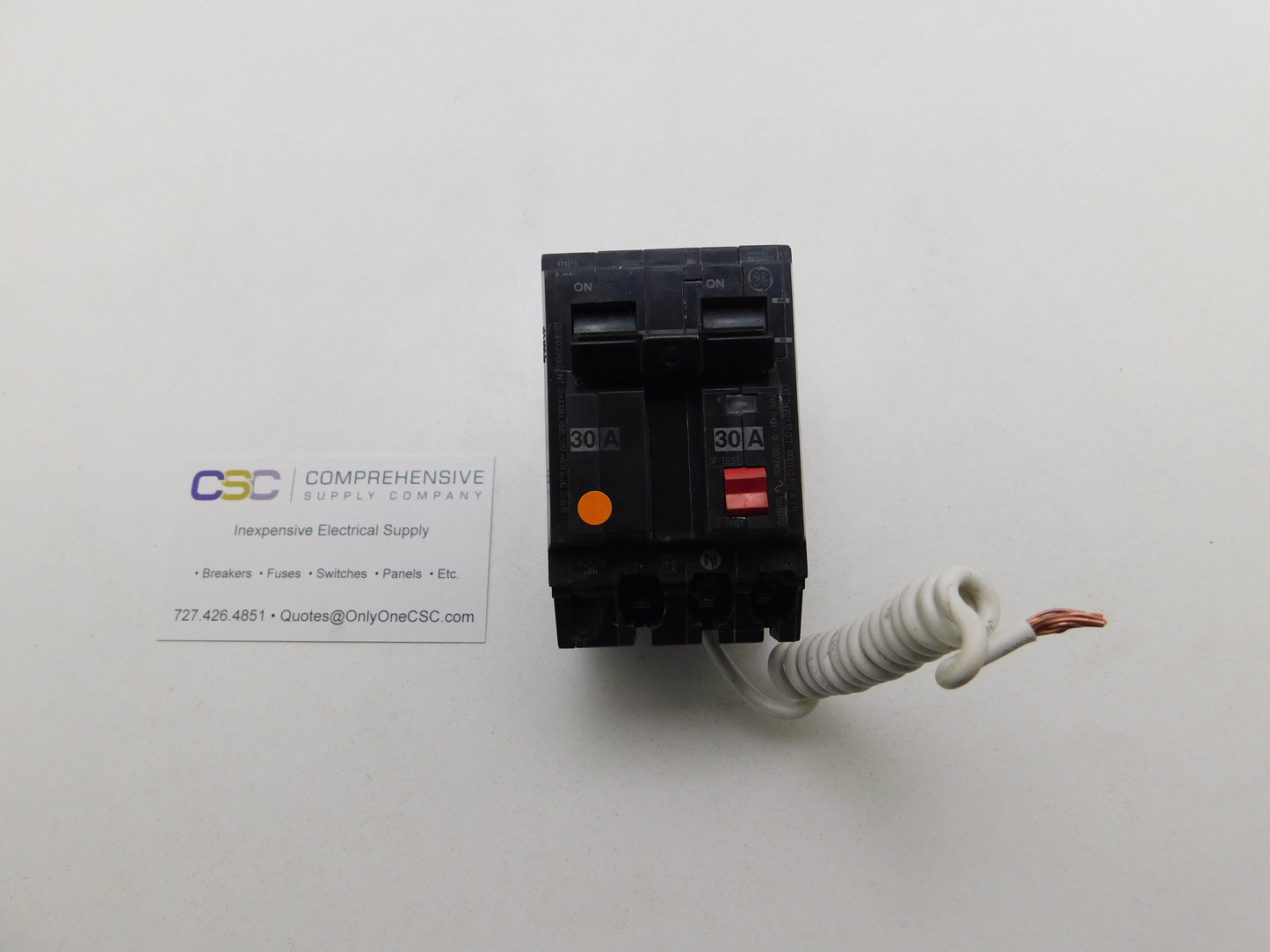 THQB2130GFT - GE 30A Amp 2P Pole 10kA@120/240V Bolt On Ground Fault GFCI Circuit Breaker