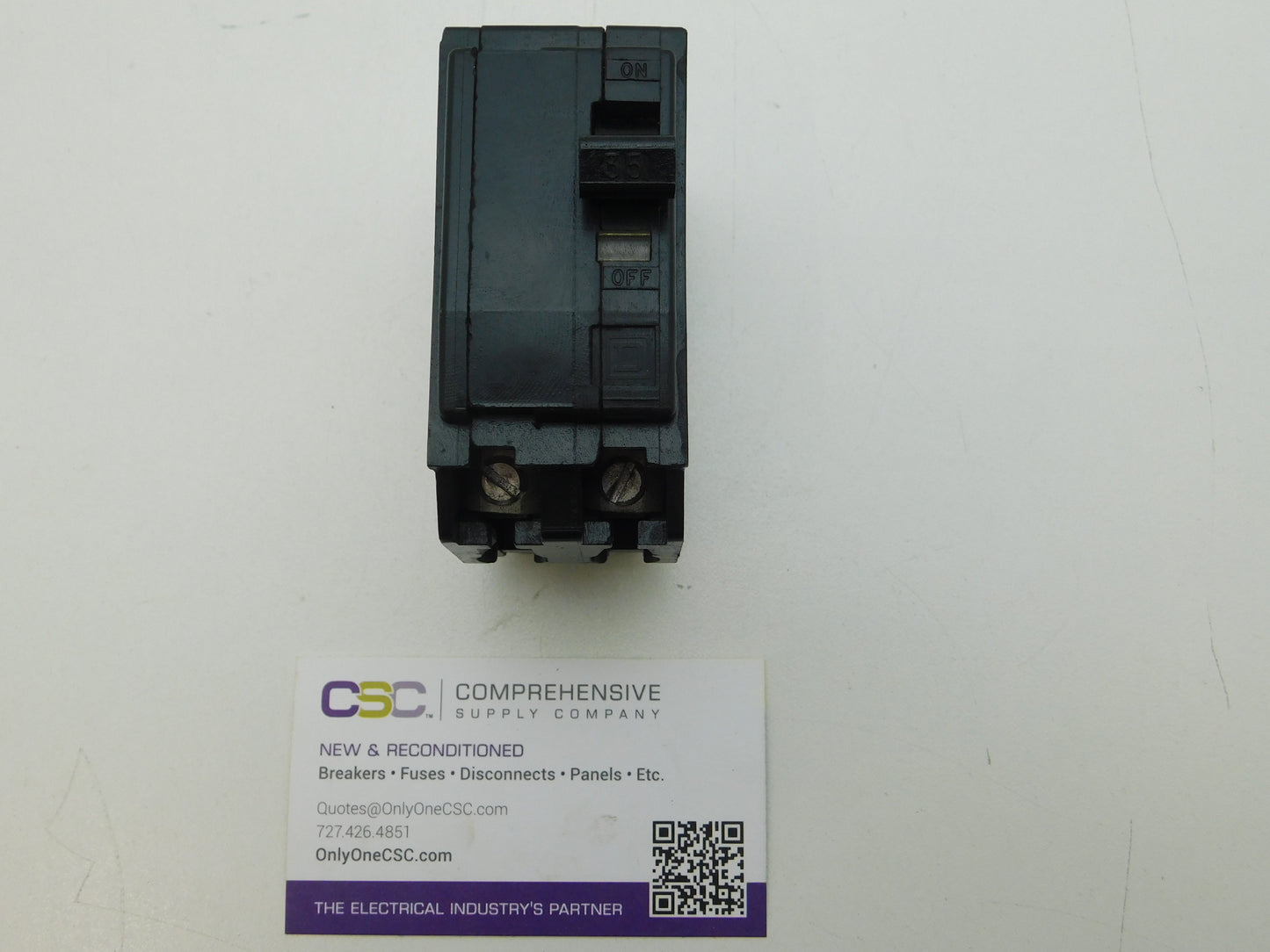 QO235 - Square D 35A Amp 2P Pole 10kA@120/240V Plug On Black Circuit Breaker